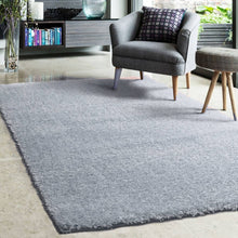 Load image into Gallery viewer, Grey Shimmering Shaggy Living Room Rug