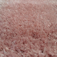 Load image into Gallery viewer, Blush Pink Shimmering Polyester Shaggy Rug - Heavy Deco