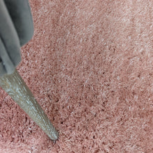 Load image into Gallery viewer, Blush Pink Shimmering Polyester Shaggy Rug - Heavy Deco