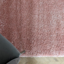 Load image into Gallery viewer, Blush Pink Shimmering Polyester Shaggy Rug - Heavy Deco