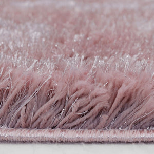 Blush Pink Cosy Shag Pile Rug
