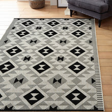 Load image into Gallery viewer, Grey Moroccan Tribal Washable Outdoor Rug - Ota