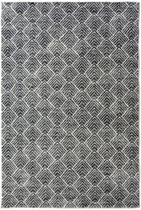 Grey Flecked Geometric Flatweave Rug - Neptune