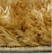 Load image into Gallery viewer, Ochre Yellow Shimmering Polyester Shaggy Rug - Dokka