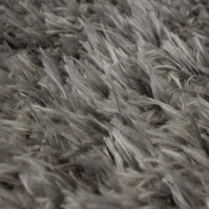 Grey Luxuriously Soft Polyester Shaggy Rug - Dokka