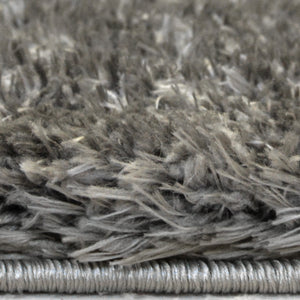 Grey Luxuriously Soft Polyester Shaggy Rug - Dokka