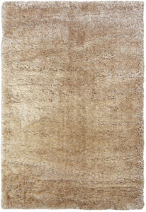 Natural Soft Shimmering Polyester Shaggy Rug - Dokka