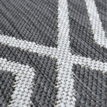 Load image into Gallery viewer, Grey Moroccan Trellis Washable Outdoor Rug - Ota