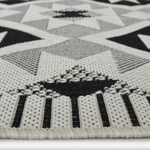 Grey Moroccan Tribal Washable Outdoor Rug - Ota