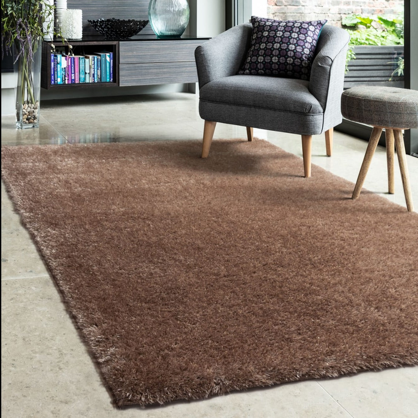 Beige Shaggy Rugs