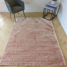 Load image into Gallery viewer, Blush Pink Low Pile Polyester Shaggy Rugs - Lush