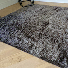 Load image into Gallery viewer, Grey Non Shed Shiney Polyester Shaggy Rugs - Lush