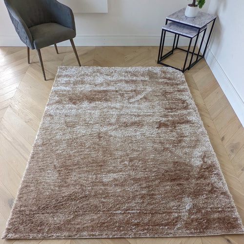 Natural Beige Super Soft Polyester Shaggy Rugs - Lush
