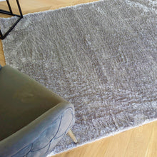 Load image into Gallery viewer, Silver Two Tone Polyester Shaggy Rugs - Lush