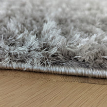 Load image into Gallery viewer, Silver Two Tone Polyester Shaggy Rugs - Lush