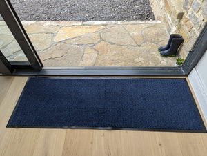 Navy Non Slip And Washable Door Mat - Barrier