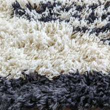 Load image into Gallery viewer, Ivory and Black Tribal Berber Shaggy Rugs - Nivalli