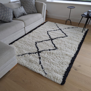 Super Soft Ivory Scandi 4.5cm Shaggy Rugs - Nivalli