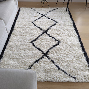 Super Soft Ivory Scandi 4.5cm Shaggy Rugs - Nivalli