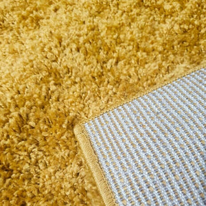 Ochre Yellow Thick Shaggy Rug - Gallery