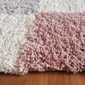 Blush Pink  Patchwork Rug - Oslo