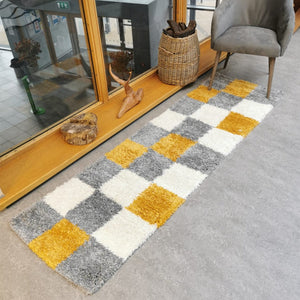 Ochre Yellow Shaggy Runner Rug - Oslo