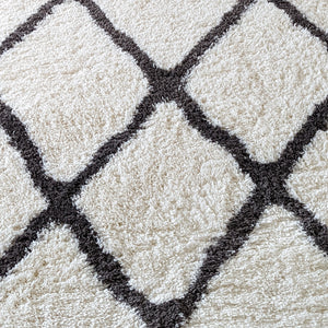 Ivory Moroccan Trellis Shaggy Rugs - Alaska