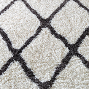 Ivory Moroccan Trellis Shaggy Hall Runner - Alaska