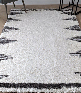 Ivory Berber Shaggy Runner Rugs - Alaska
