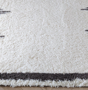 Ivory Berber Shaggy Runner Rugs - Alaska