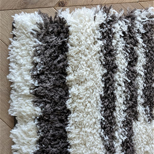 Ivory Berber Shaggy Runner Rugs - Alaska