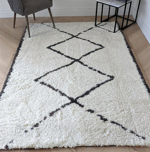 Ivory Scandi Berber Shaggy Runners - Alaska