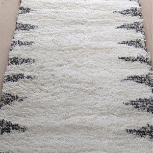 Ivory Berber Shaggy Runner Rugs - Alaska