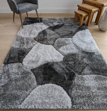 Load image into Gallery viewer, Grey Pebbles Shaggy Rugs - Verge