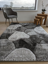 Load image into Gallery viewer, Grey Pebbles Shaggy Rugs - Verge