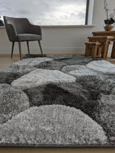 Load image into Gallery viewer, Grey Pebbles Shaggy Rugs - Verge