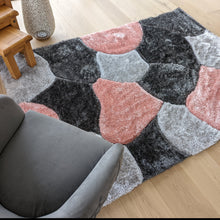 Load image into Gallery viewer, Blush Pink Pebbles Shaggy Rugs - Verge