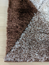 Load image into Gallery viewer, Brown Geometric Shaggy Rugs - Verge