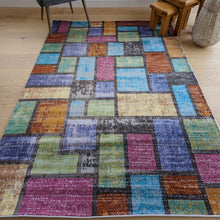 Load image into Gallery viewer, Multicoloured Patchwork Living Room Rug - Capella