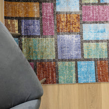 Load image into Gallery viewer, Multicoloured Patchwork Living Room Rug - Capella