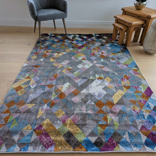 Multi Geometric Flatweave Rug - Capella