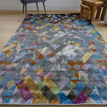 Load image into Gallery viewer, Multi Geometric Flatweave Rug - Capella