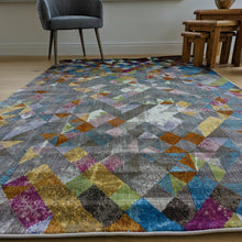 Load image into Gallery viewer, Multi Geometric Flatweave Rug - Capella