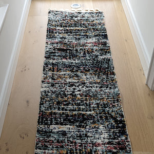 Multicoloured Abstract Shaggy Runner Rug- Lush