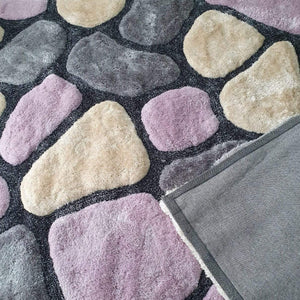 Pebbles, Blush , Pink , Shaggy, black, cream, rug, rugs
