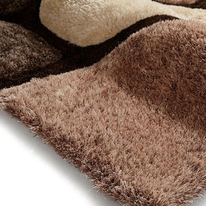 Pebbles, Chocolate , Brown, Shaggy, black, cream, rug, rugs