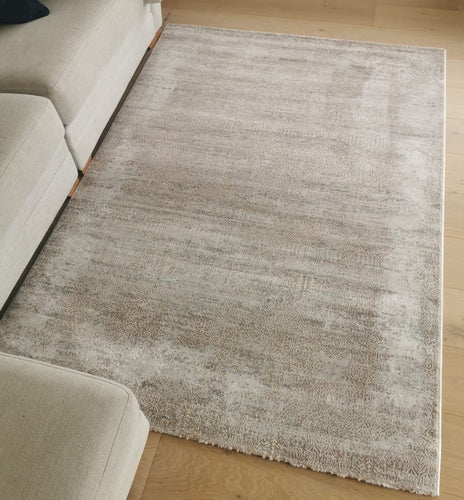 Cream Soft Flecked Pile Living Room Rug - Prado