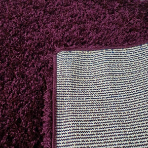 Purple Solid Deep Shaggy Rug - Gallery