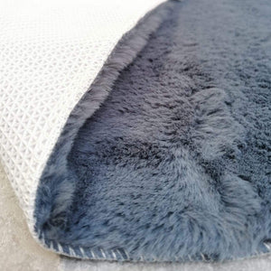 Cheap Shaggy Rabbit Faux Fur Dark Grey Rug Rugs Rugs for sale