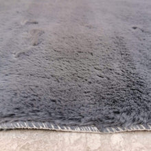 Load image into Gallery viewer, Cheap Shaggy Rabbit Faux Fur Dark Grey Rug Rugs Rugs for sale